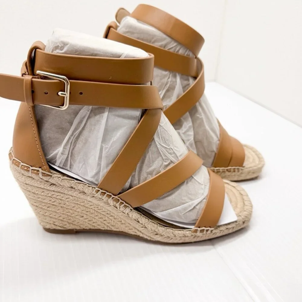 Vince Camuto Mesteria Espadrille Wedge Sandals Strappy Ankle 6M Summer Boho Chic